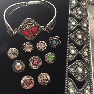 💖NEW 12mm Ginger Snap Spoon Bracelet & Snaps Lot2